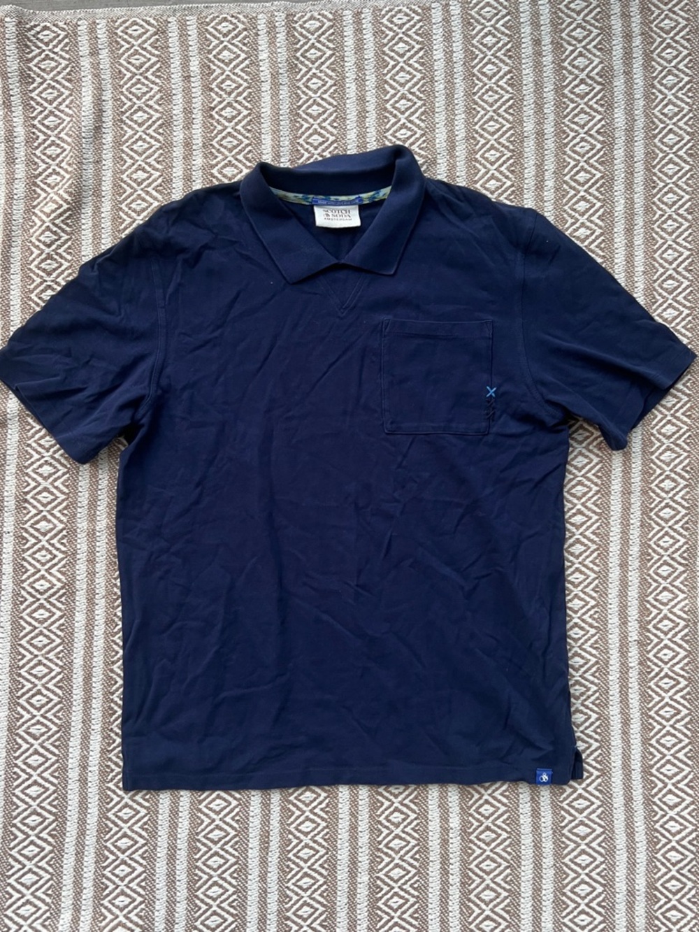 Scotch & Soda Classic Navy Polo Shirt with Pocket